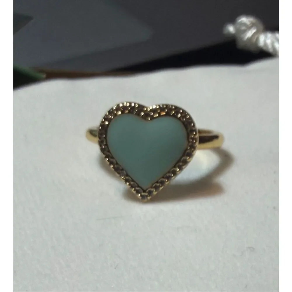 Kate Spade NEW size 7 Take Heart ring in Tiffany blue